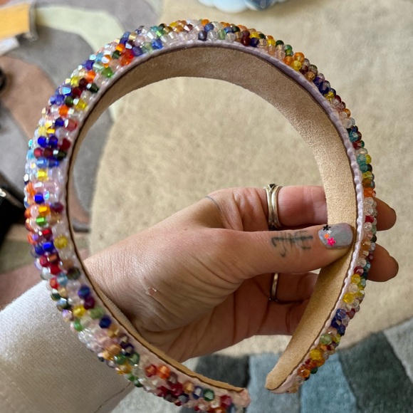 Rainbow beaded headband NEW - Picture 4 of 5